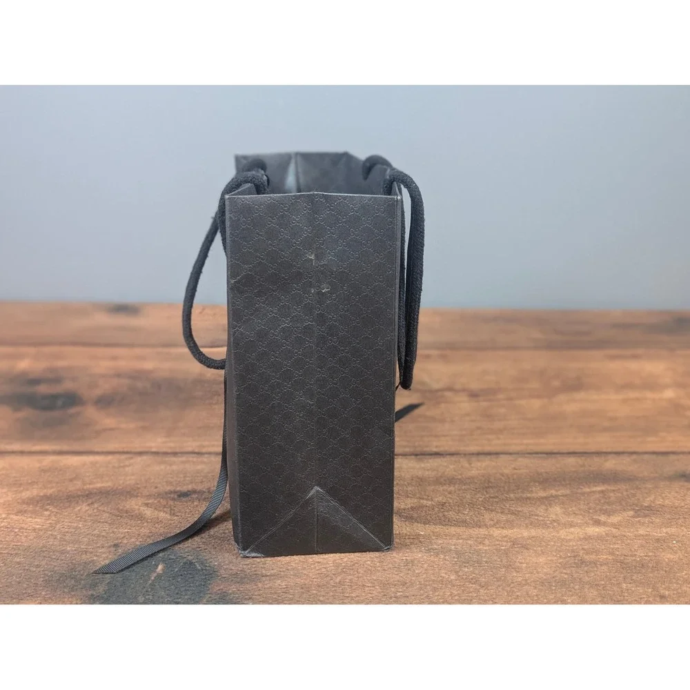 Gucci Gift‎ Bag Shopping Bag Black Coated Paper Small Size